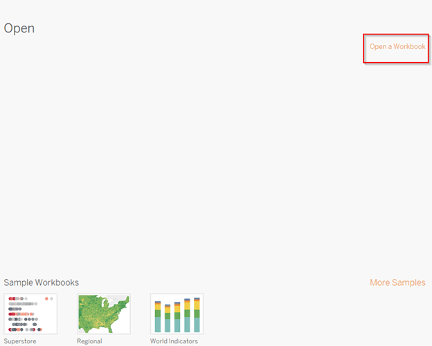 Tableau real time data streaming: Open Existing Workbook